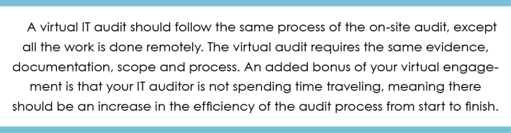 Virtual IT audit quote