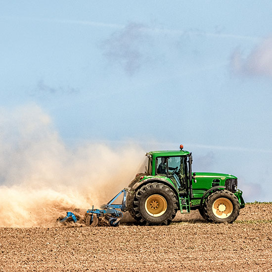 tractor plowing